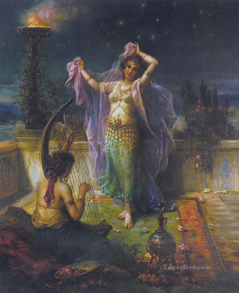 Arabian Nights Hans Zatzka beautiful woman lady Oil Paintings